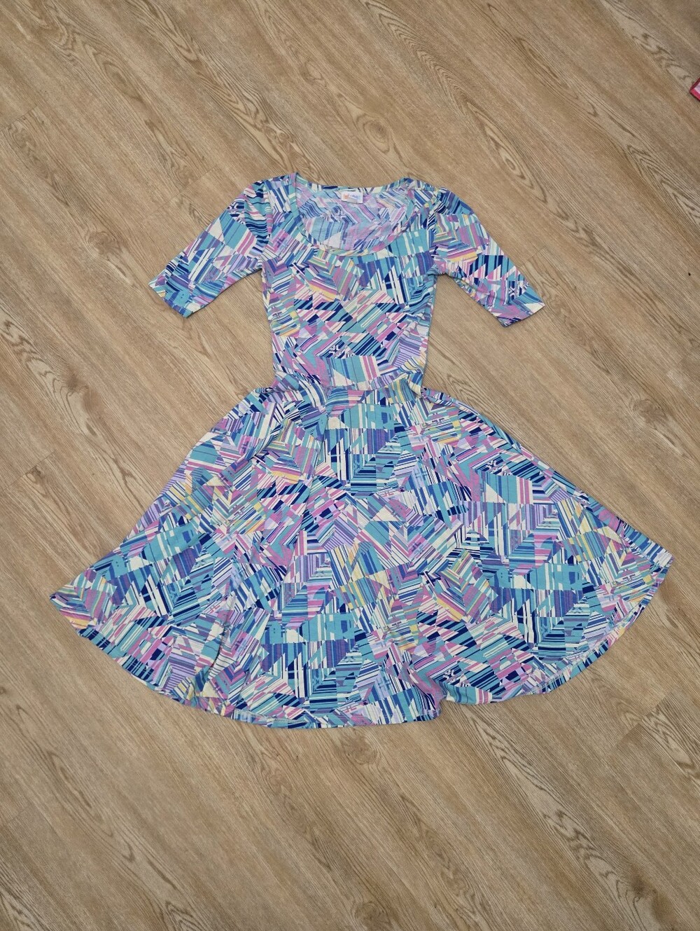 LuLaRoe Multi-Color Geometric Midi Dress